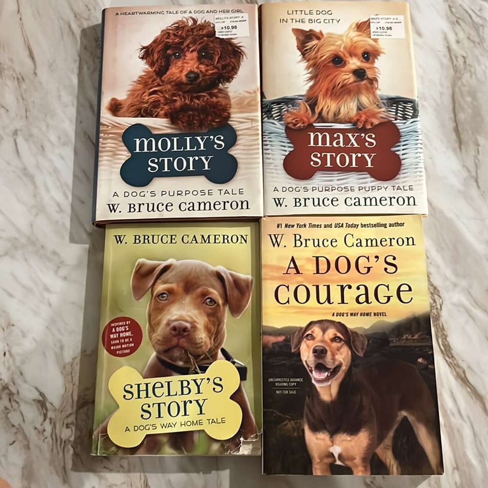 W. Bruce Cameron Max Molly Shelby Stories and A Dog’s Courage Softcover Books
